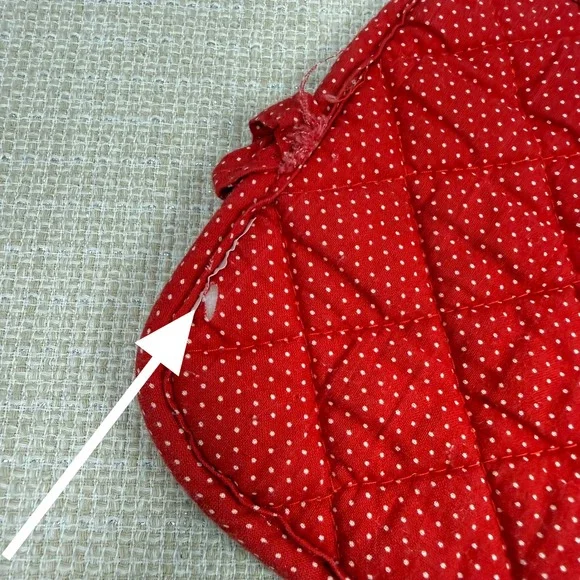 Vintage 1990s CECIL SAYDAH Christmas bunny print Pot Holder‎ - Picture 6 of 6